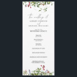 Modern Summer Wildflower Calligraphy Wedding Programme<br><div class="desc">A formal wedding program features elegant hand lettered script typography and modern positioning, and a delicate summer wildflower botanical florals. Such a pretty, summery design! Personalise your details accented with beautiful modern hand lettered calligraphy in black. This program was designed for a large wedding, such as a full Catholic mass...</div>