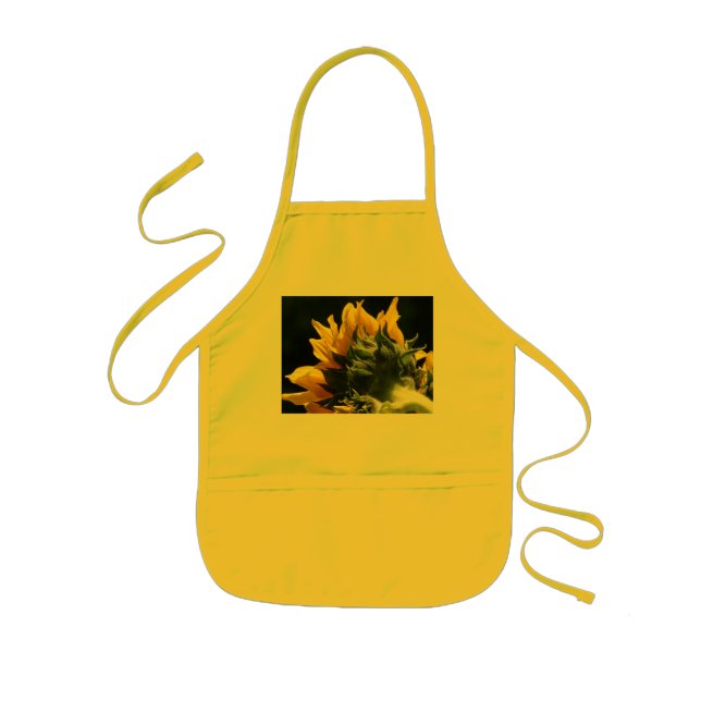 Modern Sunflower colour photo Kids Apron (Front)