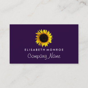 Modern Sunflower, Floristry Business Card