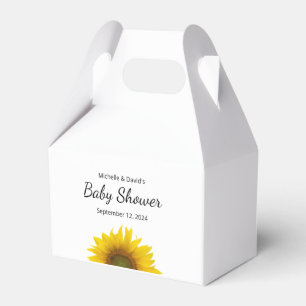 Modern Sunflower Simple Baby Shower Favour Box