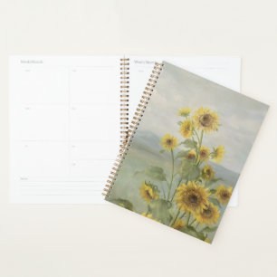 Modern sunflower Watercolor & personalise Image Planner