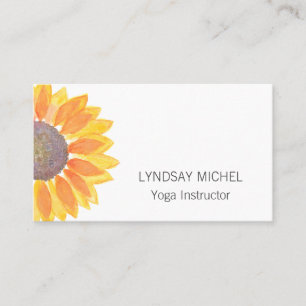 Modern Sunflower Yoga Instructor Business Card