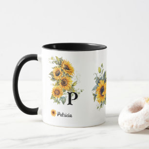 Modern Sunflowers Blooms Yellow Mug