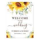Modern Sunflowers Summer Garden Wedding Welcome