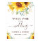 Modern Sunflowers Summer Garden Wedding Welcome