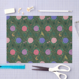 Modern Sunlit Hydrangea Garden Bronze Large Tissue Paper