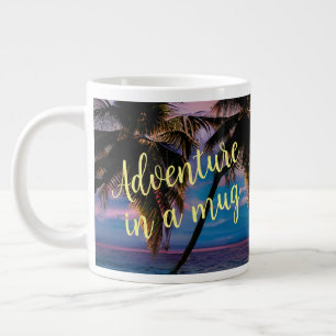 Modern Sunset beach custom adventure coffee mug