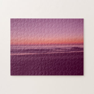 Modern Sunset Beach Gradient Jigsaw Puzzle