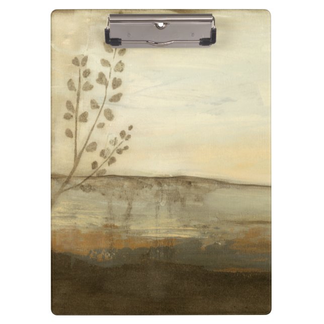 Modern Sunset Landscape Oil Painting Clipboard (Front)