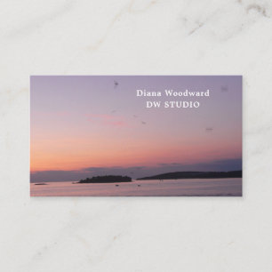 Modern Sunset Photo Business Card
