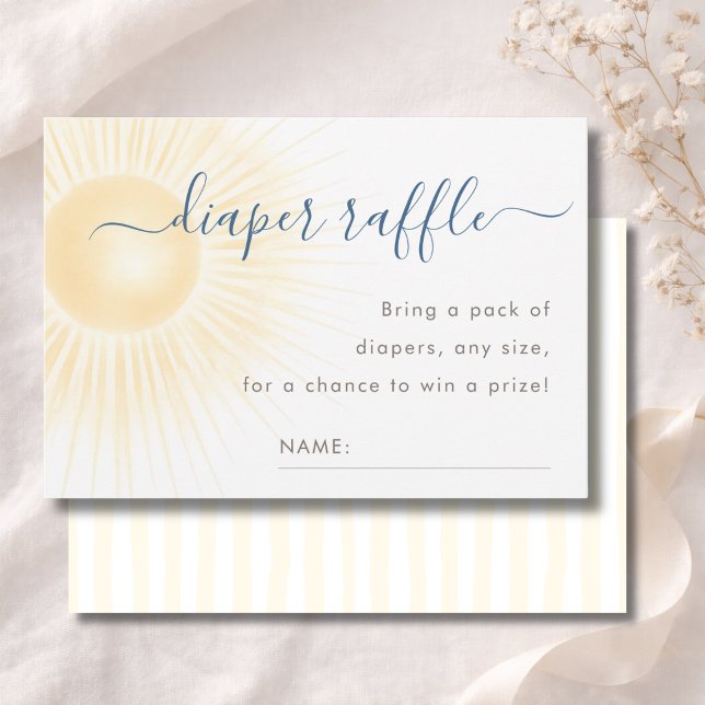 Modern Sunshine Shower Diaper Raffle Ticket Card (Creator Uploaded)