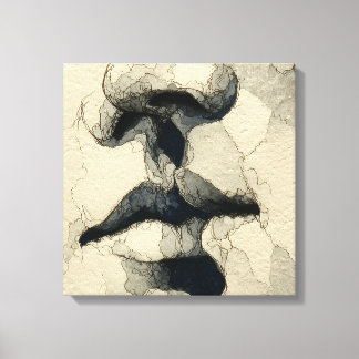 Modern Surreal Portrait | Fragmented Bond (detail) Canvas Print