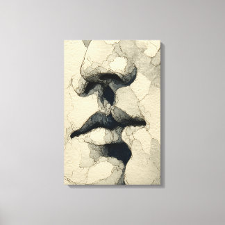 Modern Surreal Portrait | Fragmented Bond (detail) Canvas Print