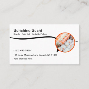 Modern Sushi Restaurant Japanese Cuisine Business Card