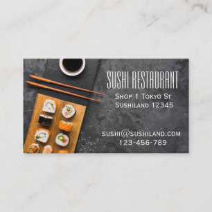 Modern Sushi restaurant or catering business Card
