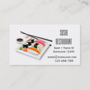Modern Sushi restaurant or catering business Card