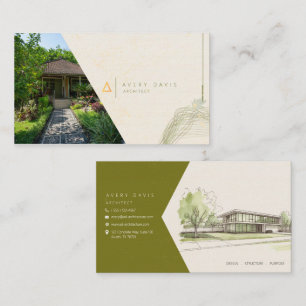 Modern Sustainable Architect Business Card