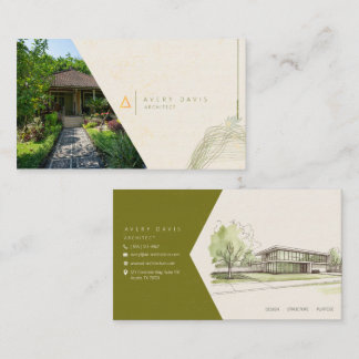 Modern Sustainable Architect Business Card