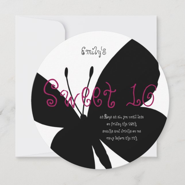 Modern Sweet 16 Birthday Card (Front)