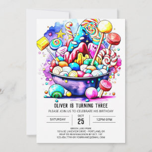 Modern Sweet Chocolate Birthday Invitation