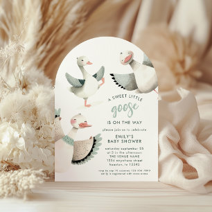 Modern Sweet Little Goose Baby Shower  Invitation