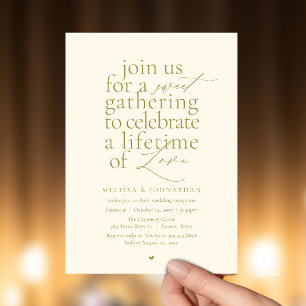 Modern Sweet Love Minimalist Wedding Reception Invitation