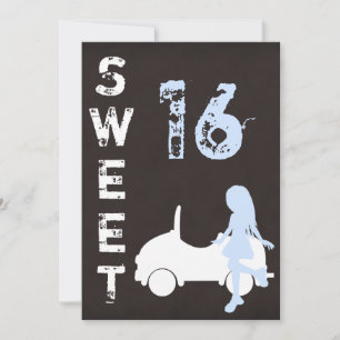 Modern Sweet Sixteen Birthday Invitation
