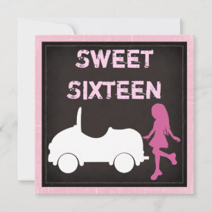 Modern Sweet Sixteen Birthday Invitation