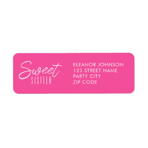 Modern Sweet Sixteen hot pink girls 16th