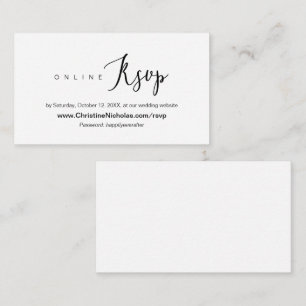 Modern sweet, Wedding Online RSVP website,   Enclosure Card