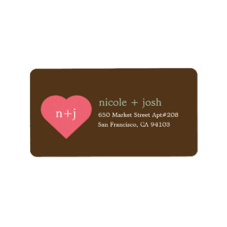 Modern Sweetheart Address Labels