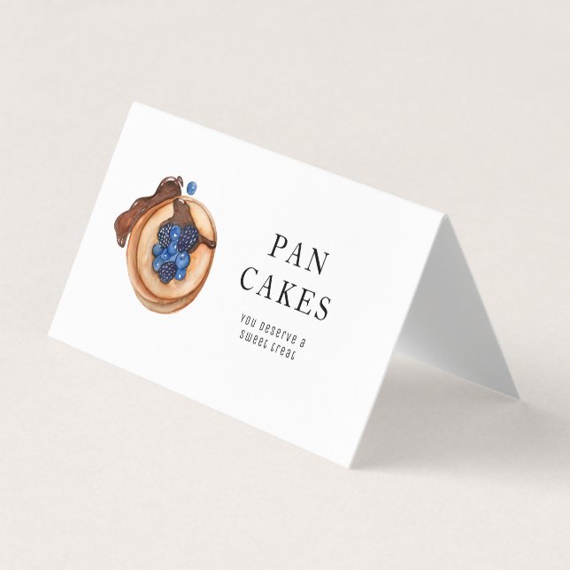 Modern Sweets Pancake Bakery Professional Business Card (Front)