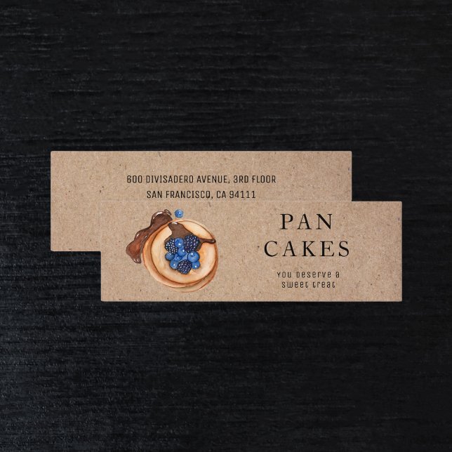 Modern Sweets Pancake Bakery Professional Business Mini Business Card (Creator Uploaded)