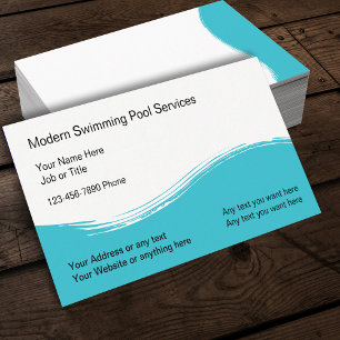Modern Swimming Pool Service Business Card