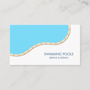 Modern Swimming Pool Services Business Card