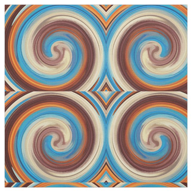 Modern Swirl Abstract Art #12 Fabric (Swatch)