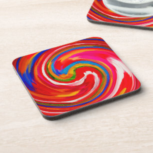 Modern Swirl Abstract Art #14 Coaster