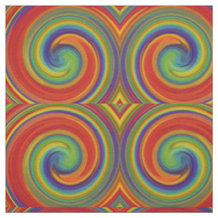 Modern Swirl Abstract Art #15 Fabric