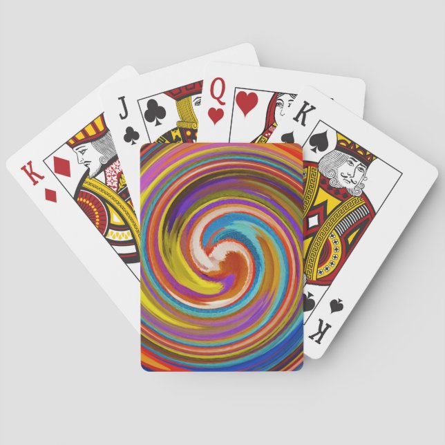 Modern Swirl Abstract Art #15 Playing Cards (Back)