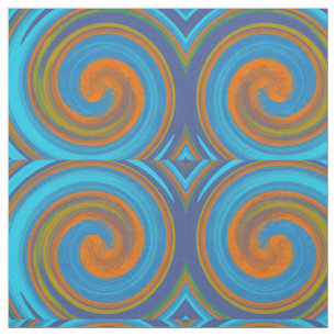 Modern Swirl Abstract Art #17 Fabric