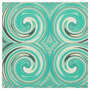 Modern Swirl Abstract Art #19 Fabric
