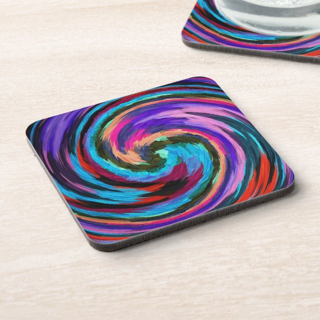 Modern Swirl Abstract Art #20 Coaster (Left Side)