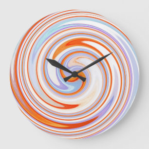 Modern Swirl Abstract Art #21 Large Clock
