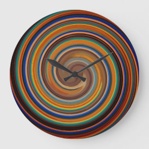 Modern Swirl Abstract Art #23 Large Clock