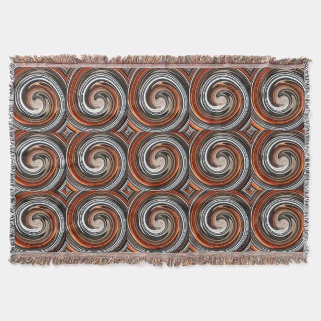 Modern Swirl Abstract Art #24 Throw Blanket (Front)