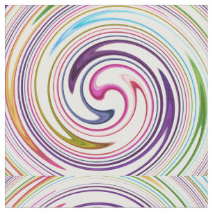 Modern Swirl Abstract Art #2 Fabric