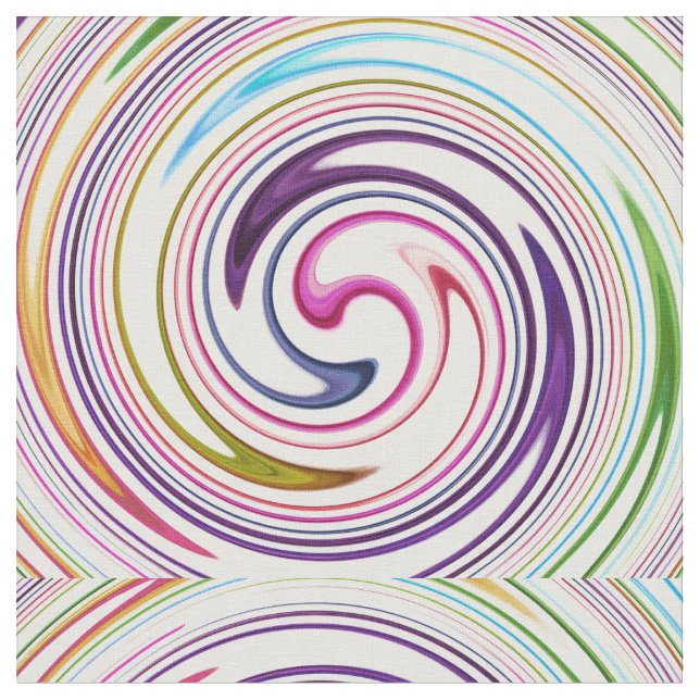 Modern Swirl Abstract Art #2 Fabric (Close Up)