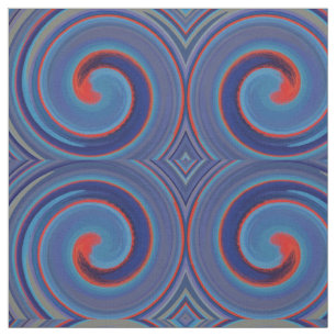 Modern Swirl Abstract Art #30 Fabric