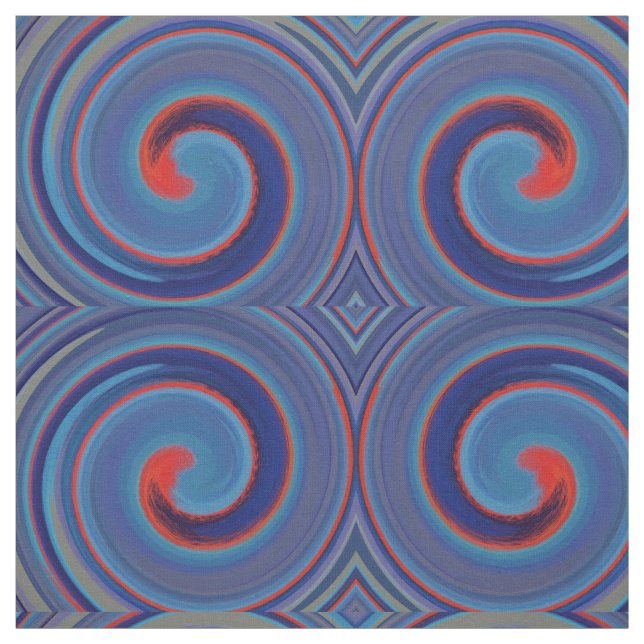 Modern Swirl Abstract Art #30 Fabric (Swatch)