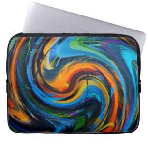 Modern Swirl Abstract Art #30 Laptop Sleeve